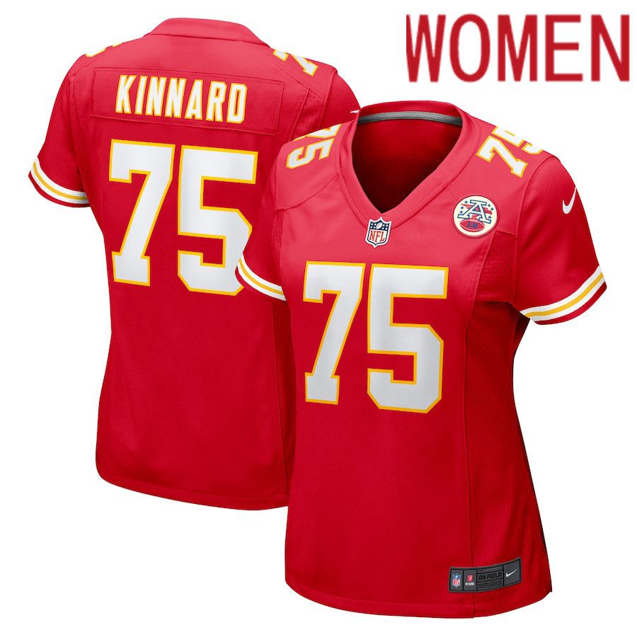 Women Kansas City Chiefs #75 Darian Kinnard Nike Red Game Player NFL Jersey->women nfl jersey->Women Jersey